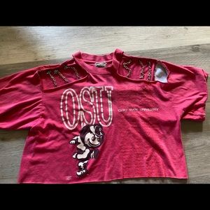 Re-purposed red crop top